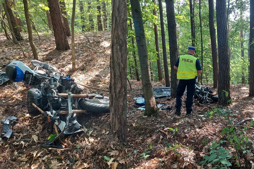 Śmiertelny wypadek w Łódzkiem. Nie żyje motocyklista - Zdjęcie główne