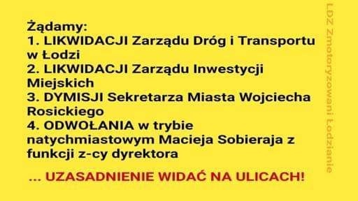 Akcja bilbordowa grupy „LDZ Zmotoryzowani Łodzianie” – chcą likwidacji ZDiT i ZiM  - Zdjęcie główne