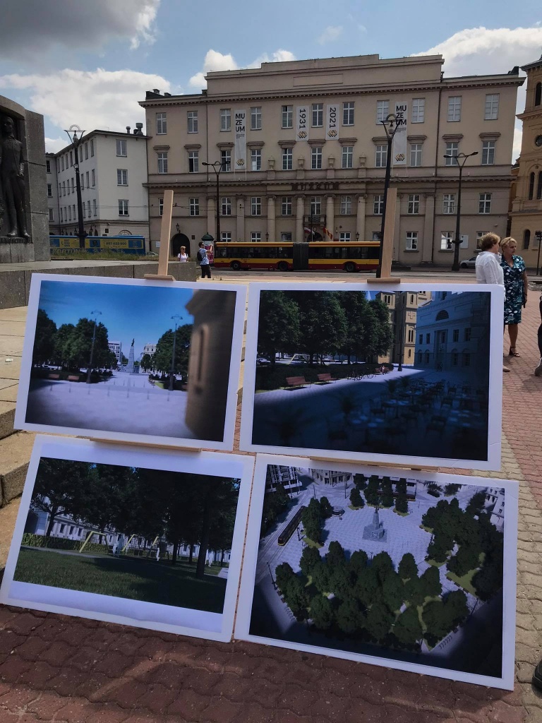 Remont Placu Wolności w Łodzi. Podczas zwołanej konferencji poinformowano, że przetarg na wykonawcę inwestycji zostanie ogłoszony do końca tygodnia (fot. Agnieszka Szynk) |wiadomości łódzkie | Łódź | TuŁódź