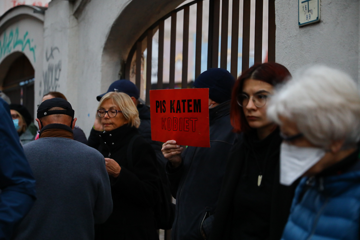 „Ani jednej więcej” - protest na Piotkowskiej w Łodzi
