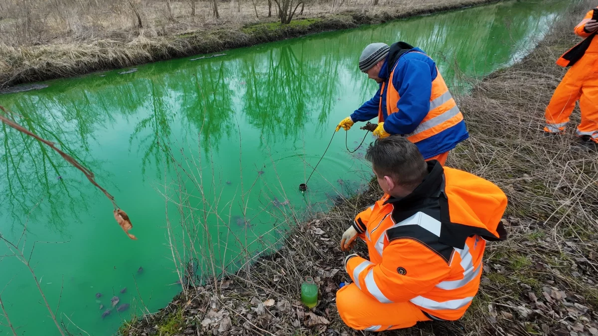 Zielona woda w Olechówce. Mogło tu trafić 500 litrów zanieczyszczenia!