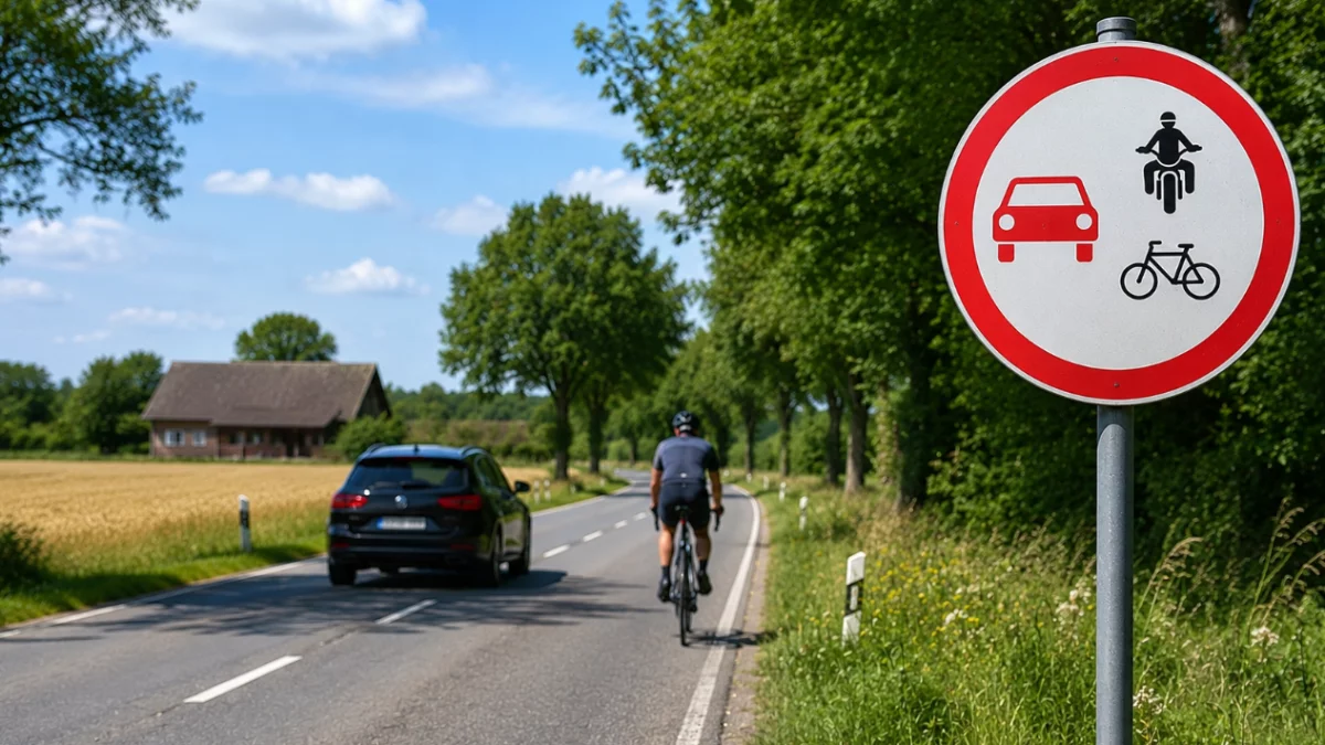 Ten znak z czerwonym autem i rowerem zaskakuje kierowców. Mandat może sięgnąć 1300 zł