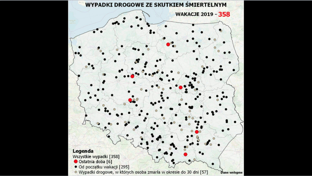 Policja publikuje mapę śmiertelnych wypadków z ostatniej doby. Każdy może ją sprawdzić - Zdjęcie główne