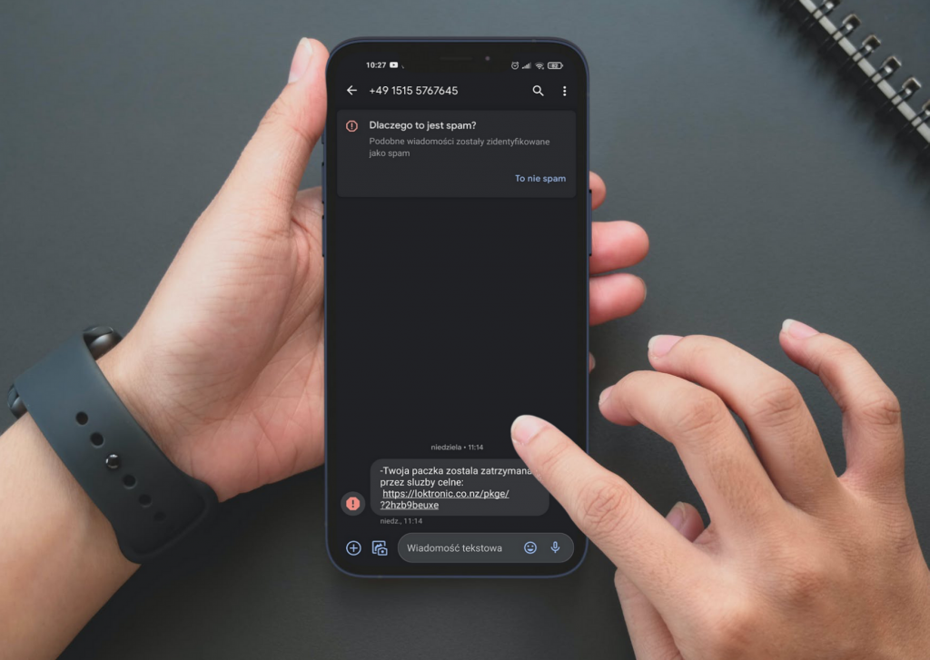 Uwaga łodzianie! Oszuści w zmasowanej akcji SMS-owej. Chcą wyłudzić nasze dane (fot. dzięki uprzejmości czytelnika TuŁódź.pl)