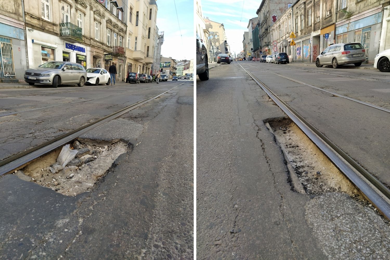 Dziurawe ulice w Łodzi sławne na cały świat. Mają swoją zakładkę Google Maps [zdjęcia] - Zdjęcie główne