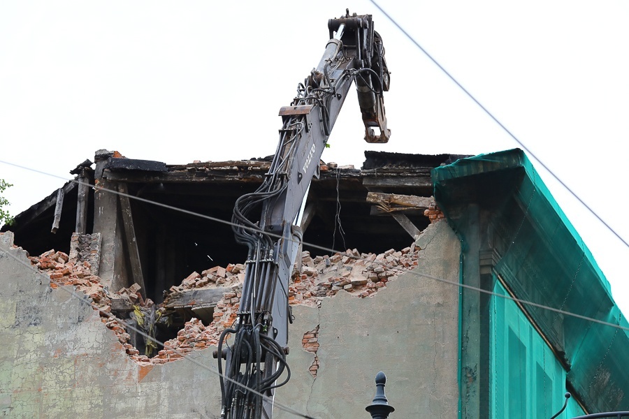 Kamienica Łódź. Rozbiórka kamienicy przy ul. Kilińskiego 49 w Łodzi (fot. Michał Pietrzak - TuŁodź.pl)