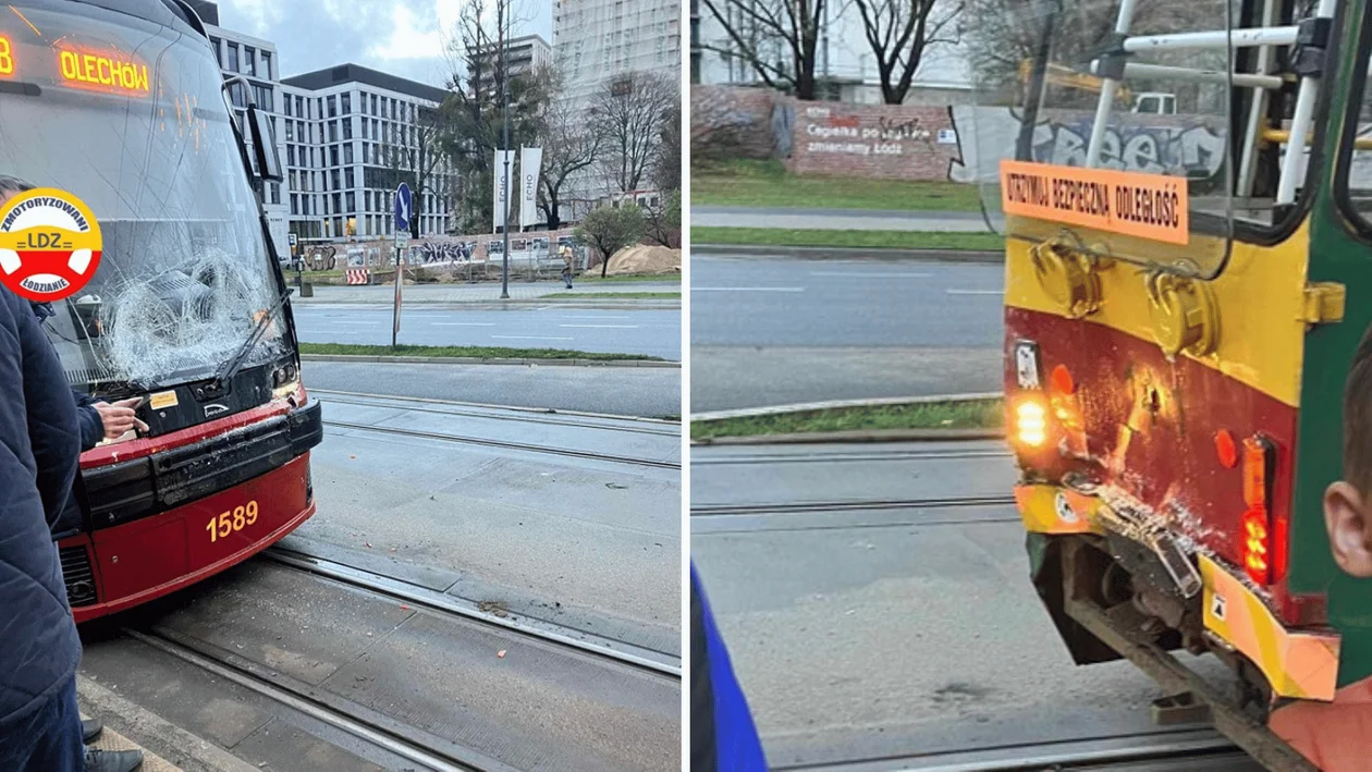 Zderzenie tramwajów na trasie W-Z. Ogłoszono komunikację zastępczą. Zmiany na siedmiu liniach tramwajowych - Zdjęcie główne