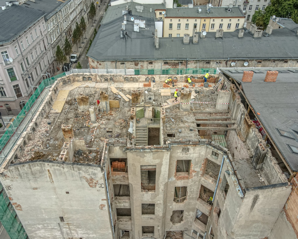 Remont kamienic przy ul Rewolucji 1905 nr 13, 15 i 17 . Jak przebiega remont budynków? (fot. UMŁ) |wiadomości łódzkie | Łódź | TuŁódź