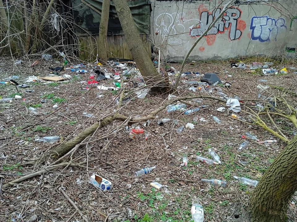 Aktualne śmieci znajdujące się na opisywanym przeze mnie terenie