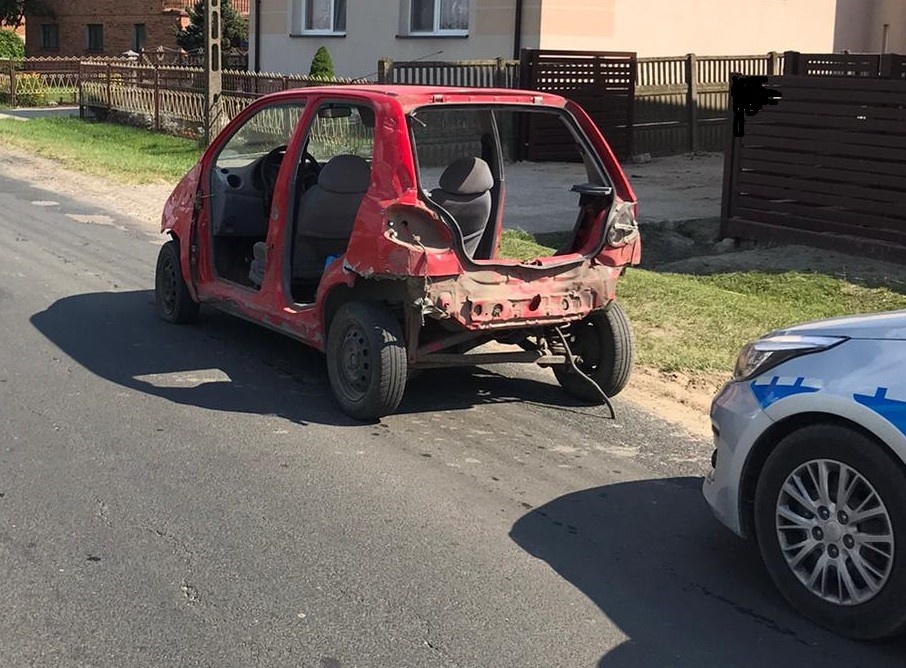 Kierujący Daewoo Matizem miał prawie 2 promile alkoholu we krwi (fot. Policja Łódzka) Łódź TuŁódź