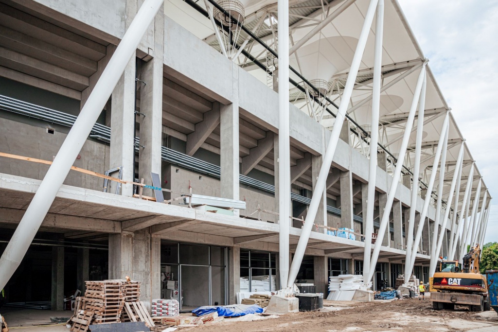 Stadion ŁKS-u. Budowa stadionu ŁKS Łódź [lipiec 2021] (fot. ŁKS Łódź)