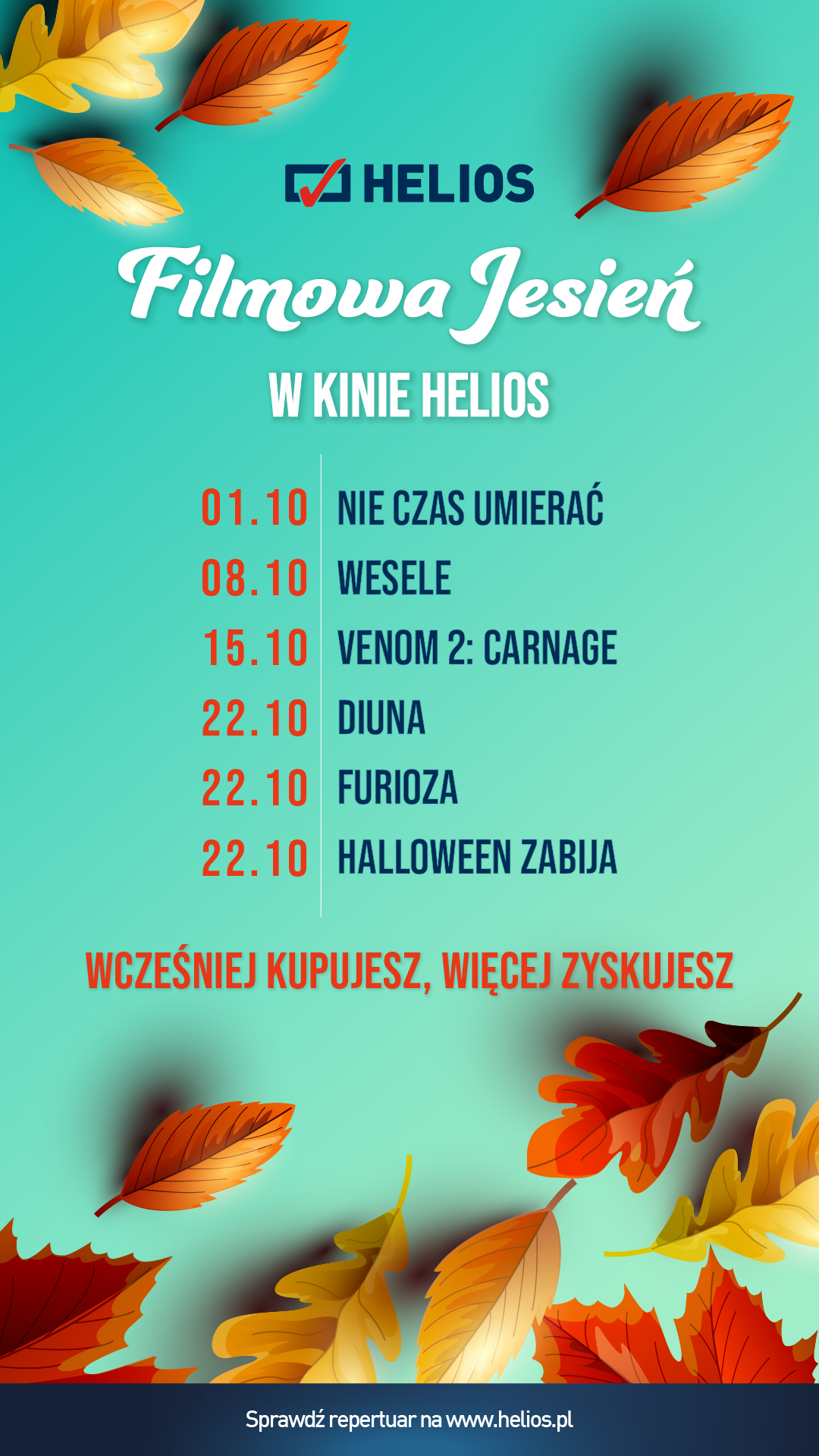 Jesień w kinie Helios w Łodzi będzie bardzo ciekawa