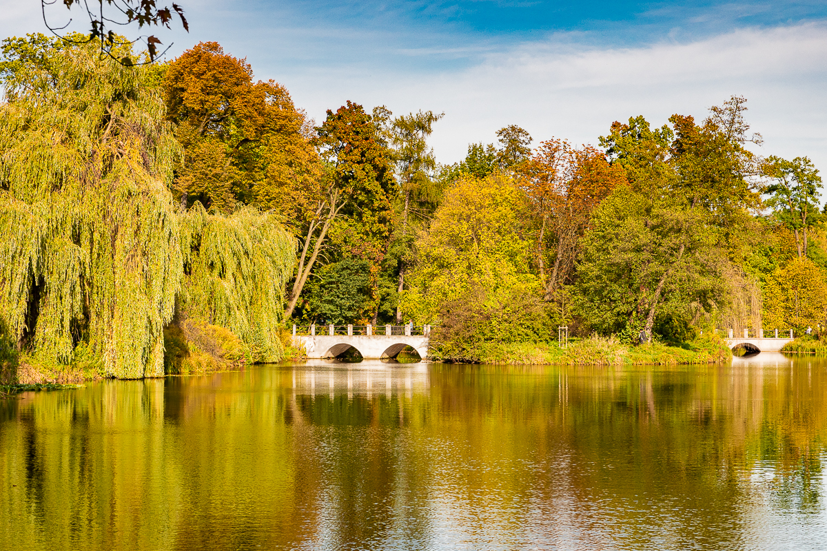 Park Julianowski w Łodzi zachwyca o każdej porze roku, w tym jesienią