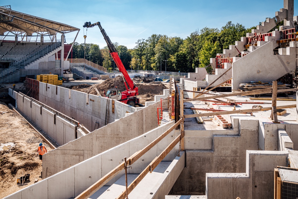 Poczyniono kolejne kroki w budowie stadionu ŁKS-u