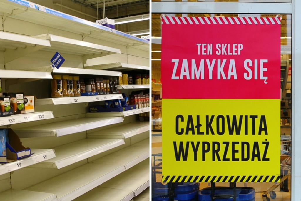 Tesco Łódź. Zamyka się Tesco przy Zgierskiej w Łodzi. Puste półki i ogromne zniżki na wszystkie produkty [zdjęcia] - Zdjęcie główne