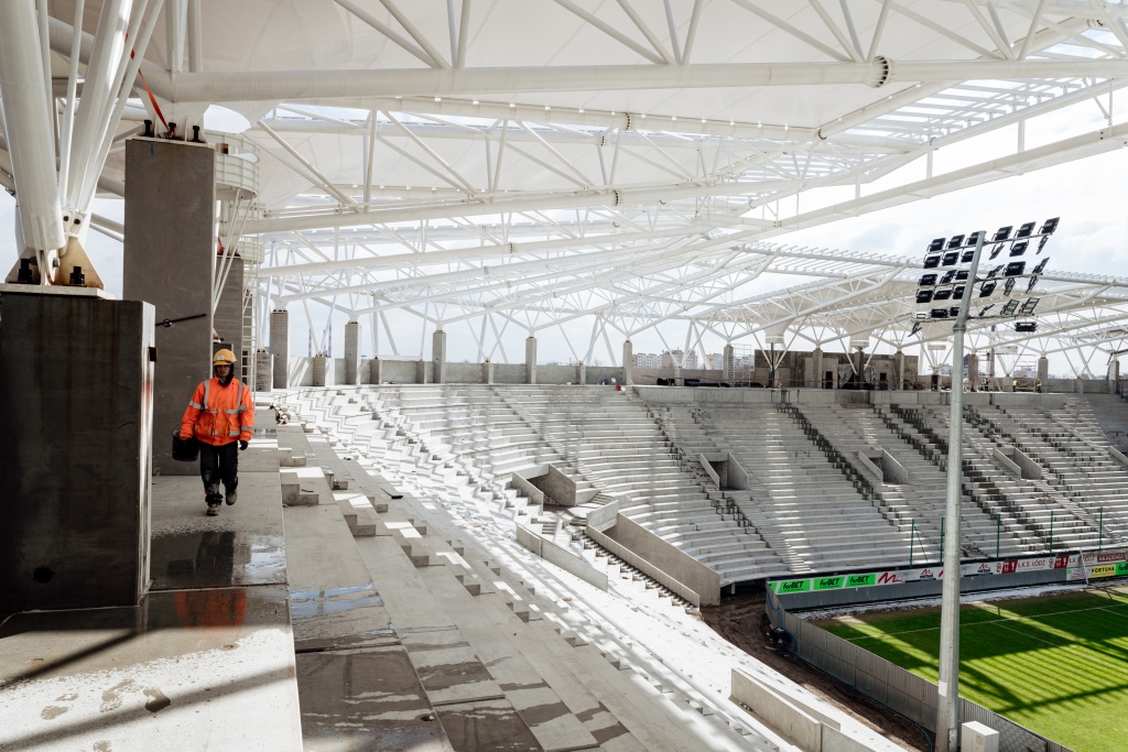 Blisko, coraz bliżej. Stadion ŁKS-u Łódź pięknieje z każdym dniem (Fot. ŁKS Łódź/mat. prasowe)