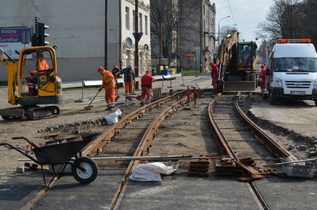 Ostatni tydzień remontu na skrzyżowaniu Kilińskiego - Przybyszewskiego w Łodzi (fot. www.lodz.pl)