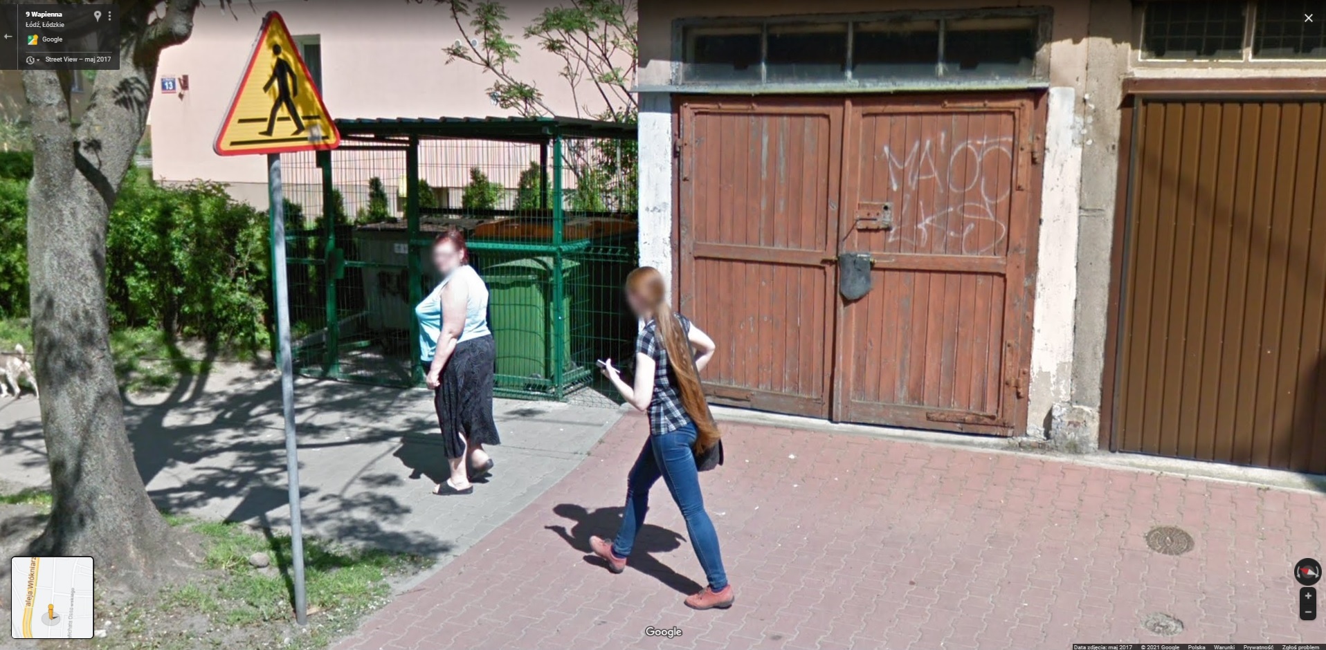 Mieszkańcy łódzkiego Polesia przyłapani przez Google Street View