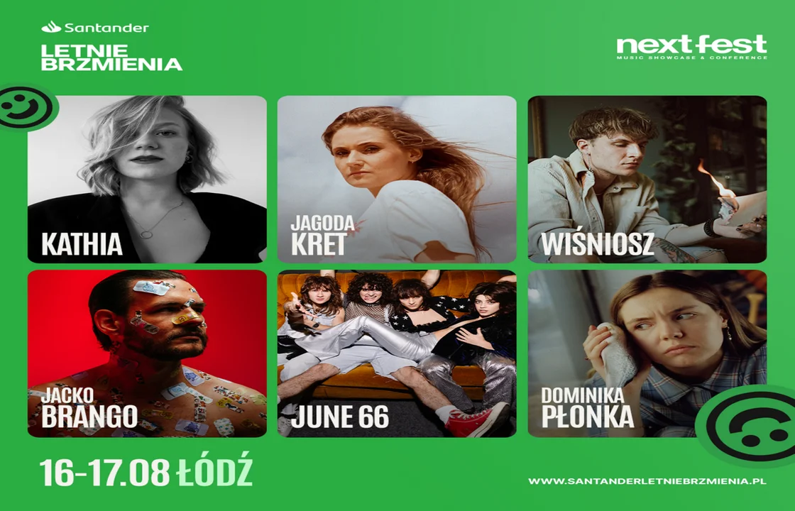   Druga scena na Santander Letnie Brzmienia – kto zagra na NEXT FEST Stage w Łodzi?  - Zdjęcie główne