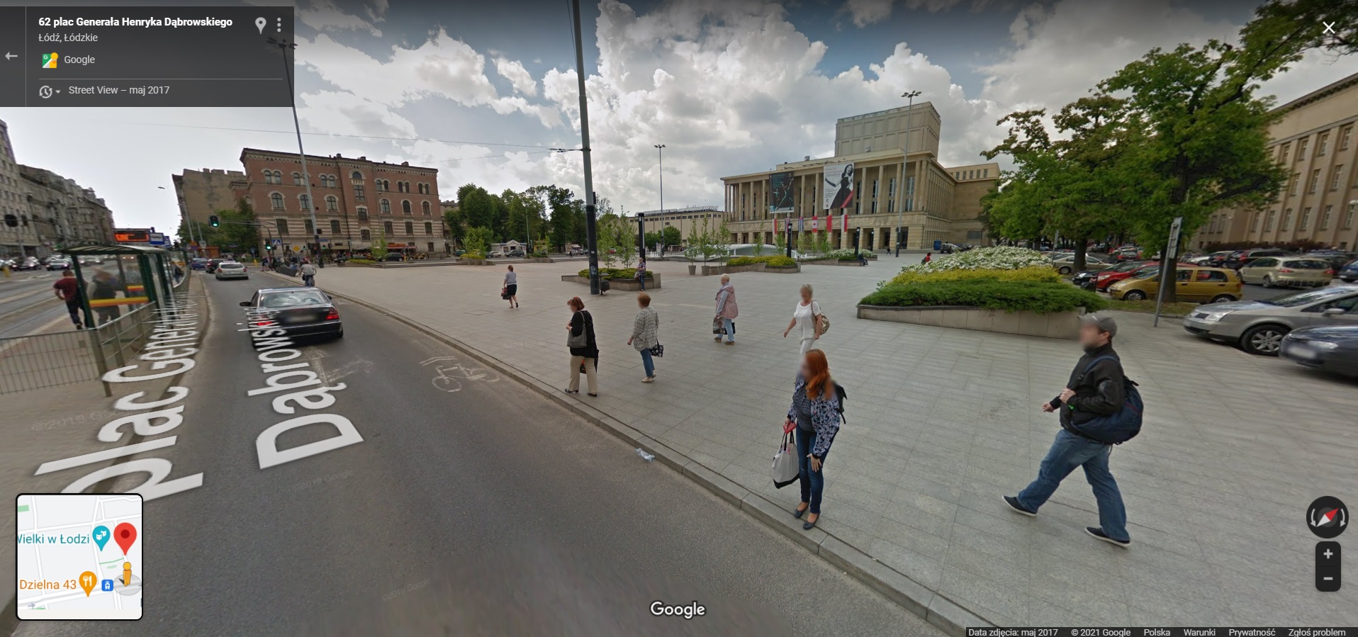 Mieszkańcy łódzkiego Śródmieścia przyłapani przez Google Street View