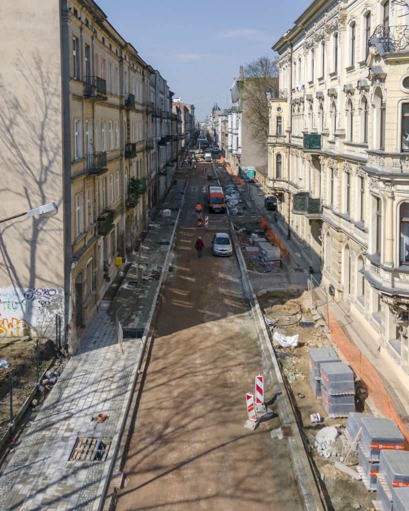 Ulica Rewolucji 1905 roku w Łodzi to obecnie wielki plac budowy (fot. UMŁ) |wiadomości łódzkie | Łódź | TuŁódź