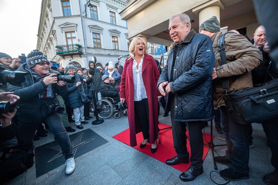 Jerzy Stuhr i Katarzyna Figura w łódzkiej Alei Gwiazd  - Zdjęcie główne