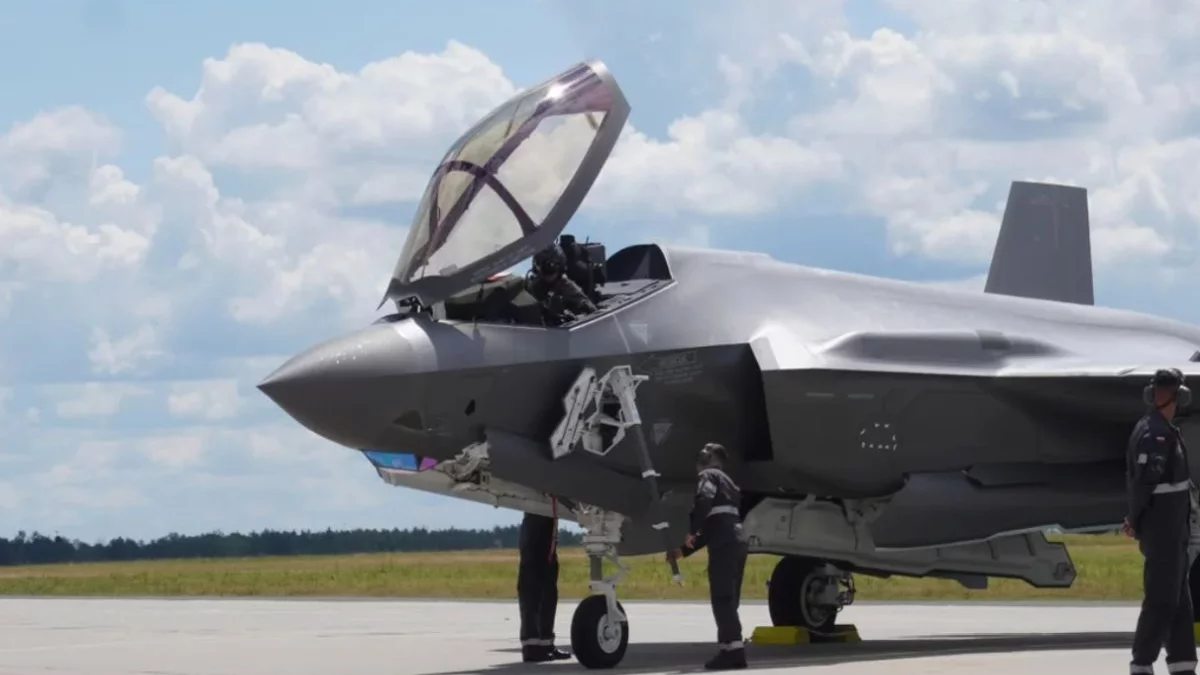 Było głośno! Myśliwiec F-35 nad Łodzią