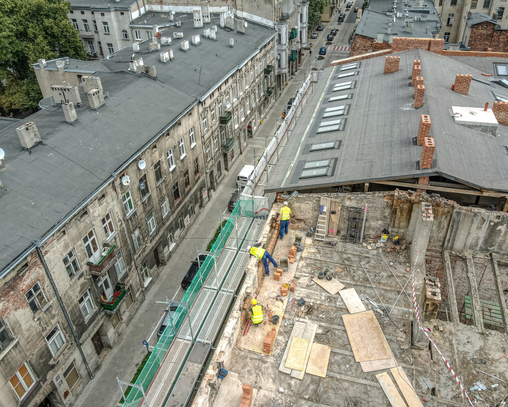 Remont kamienic przy ul Rewolucji 1905 nr 13, 15 i 17 . Jak przebiega remont budynków? (fot. UMŁ) |wiadomości łódzkie | Łódź | TuŁódź