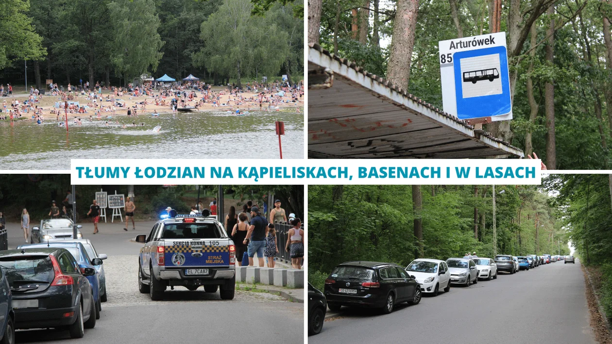 Najgorętszy weekend w roku, potężne tłumy na kąpieliskach i kilometry aut w Arturówku [ZDJĘCIA] - Zdjęcie główne