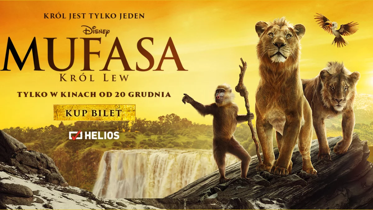 „Mufasa: Król Lew” – prequel kultowej historii  na ekranach Heliosa! - Zdjęcie główne