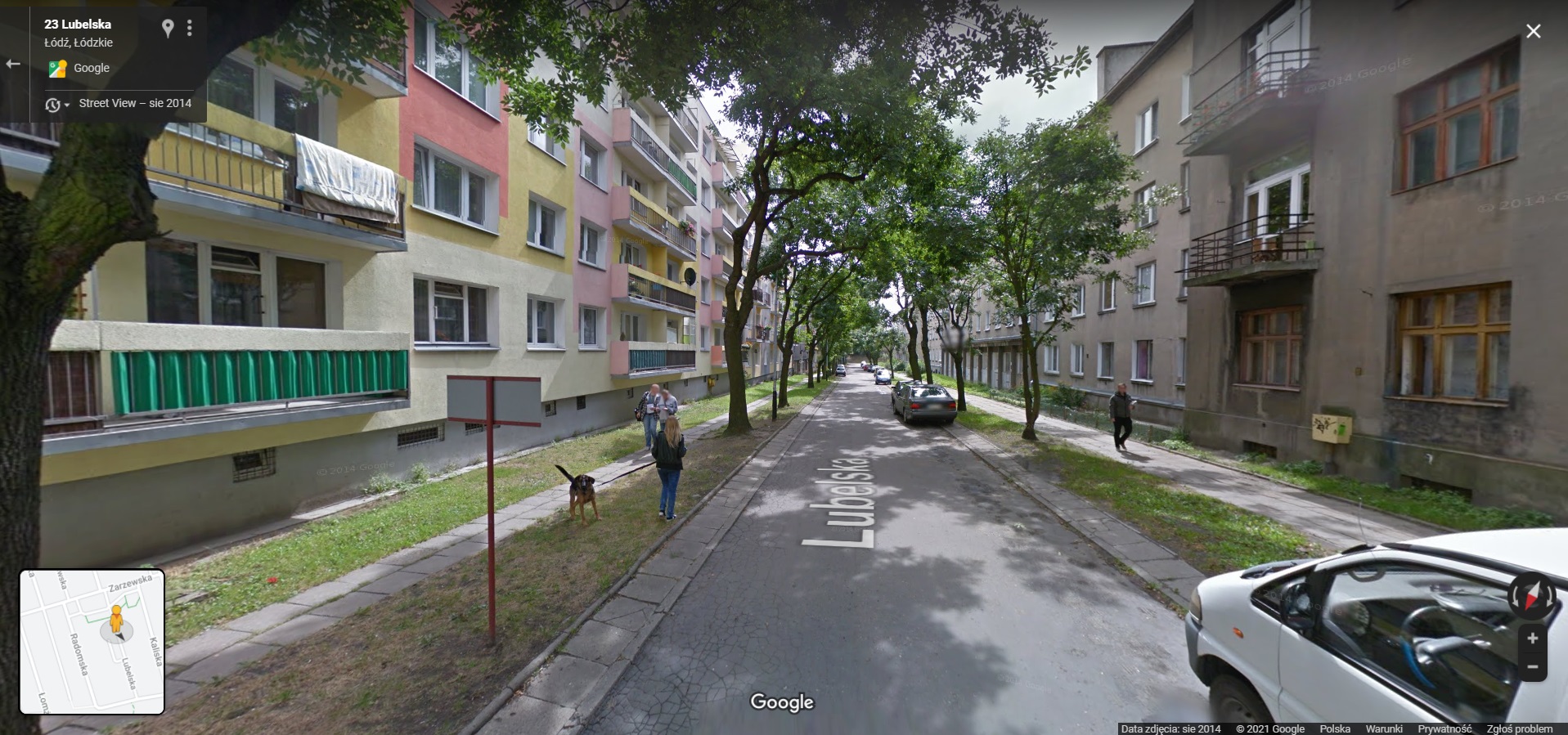 Mieszkańcy Górnej w Łodzi przyłapani przez Google Street View