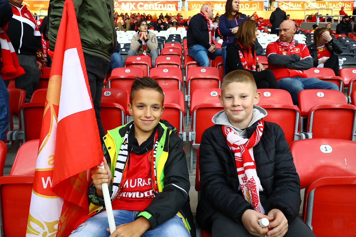 Kibice Widzewa Łódź podczas meczu z GKS-em Jastrzębie 