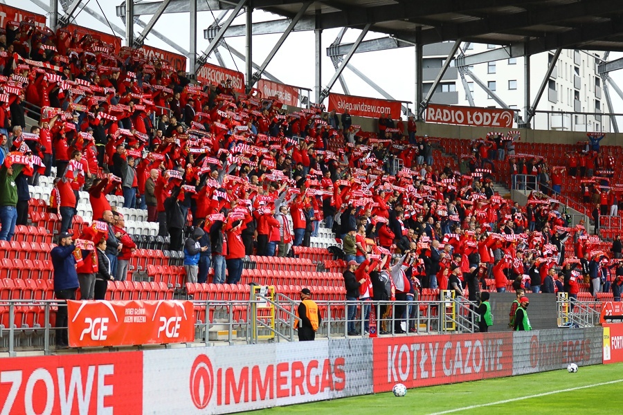 Widzew Łódź zdążył już ugościć swoich fanów. Jak wyglądał pierwszy mecz z udziałem publiczności w tym roku? (Fot. Michał Pietrzak/TuŁódź.pl)