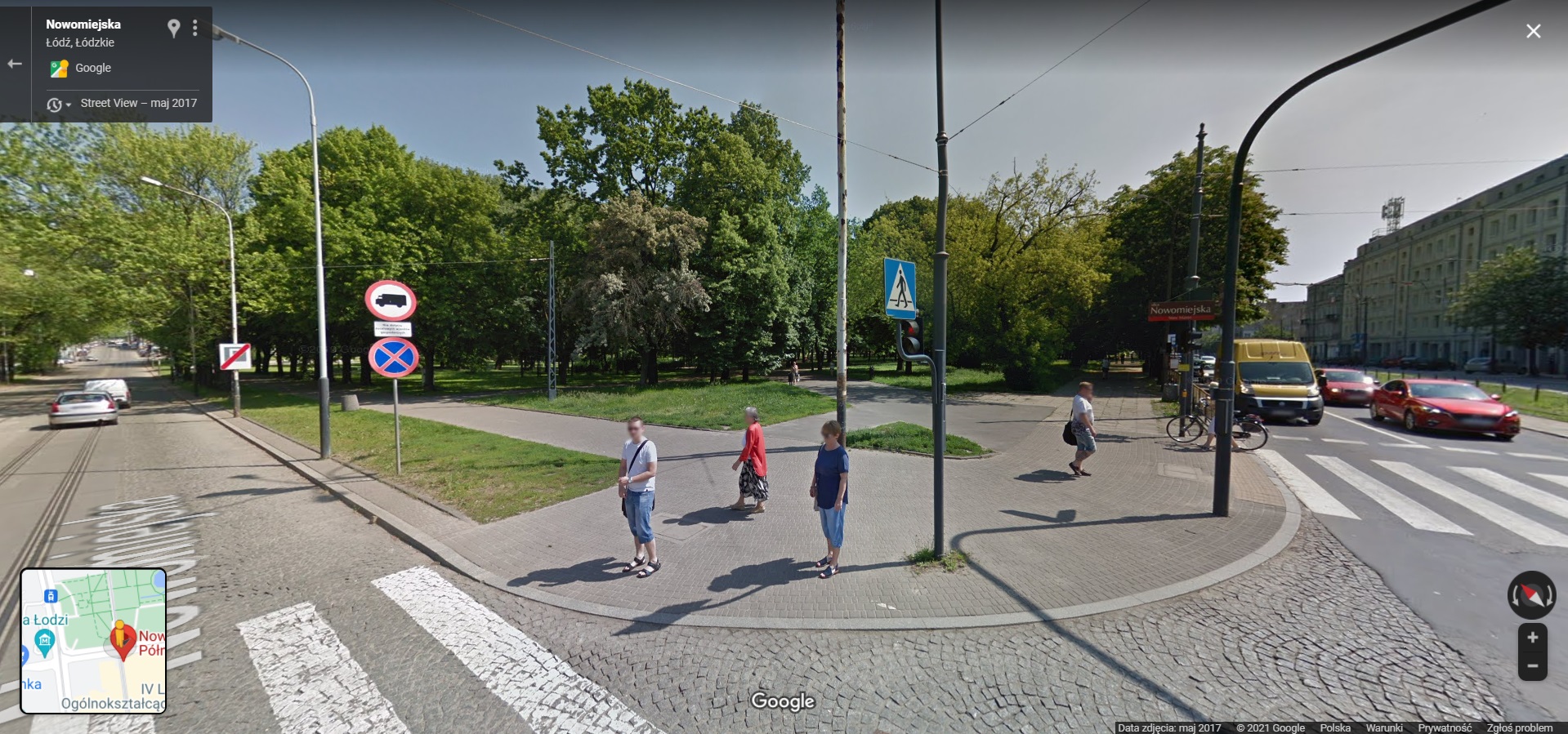 Mieszkańcy łódzkiego Śródmieścia przyłapani przez Google Street View