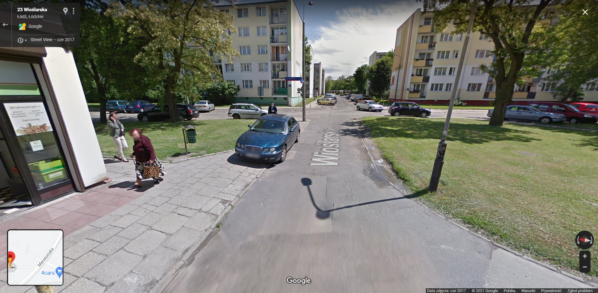 Mieszkańcy łódzkiego Polesia przyłapani przez Google Street View