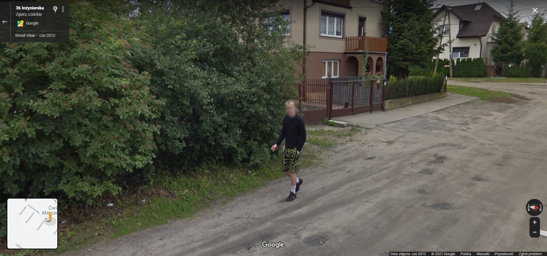 Mieszkańcy Zgierza przyłapani przez Google Street View