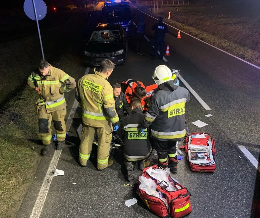 Wypadek w powiecie zgierskim. Nie żyje mężczyzna - Zdjęcie główne