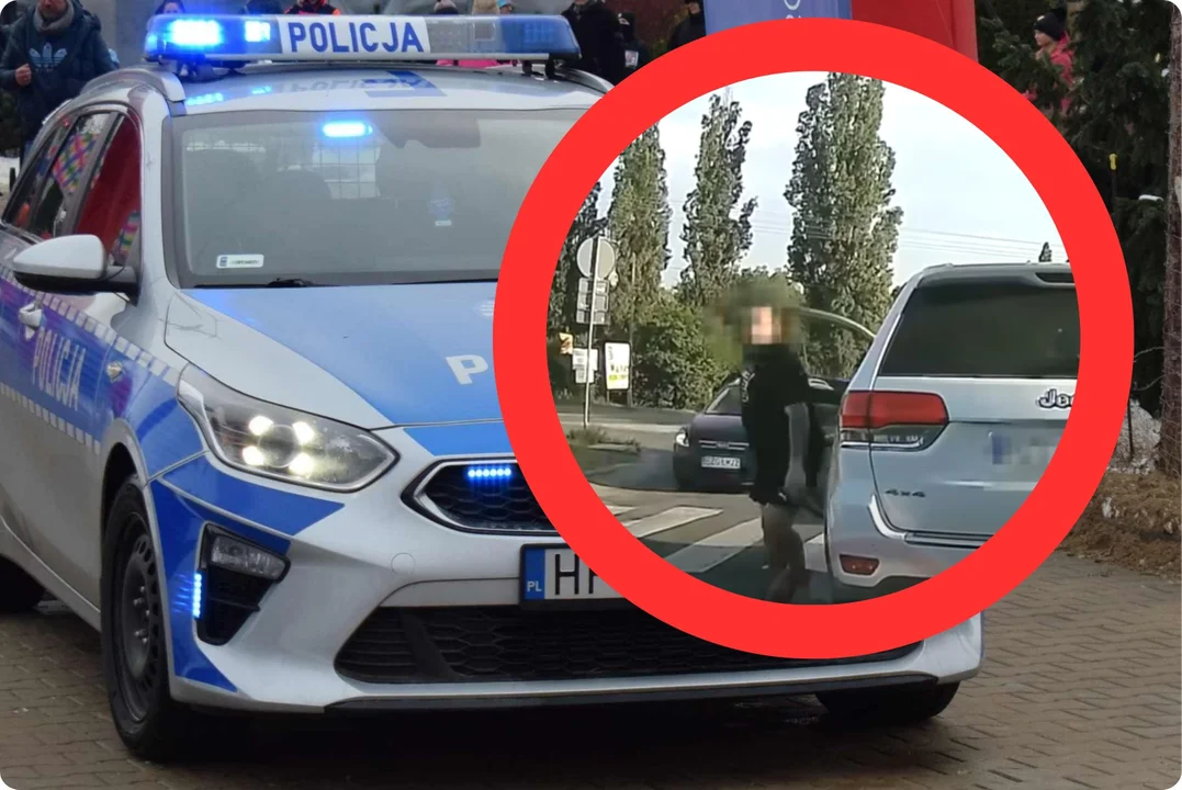 Zgierz znów na Stop Cham. Kierowca się zdenerwował. Doszło do rękoczynów [WIDEO] - Zdjęcie główne