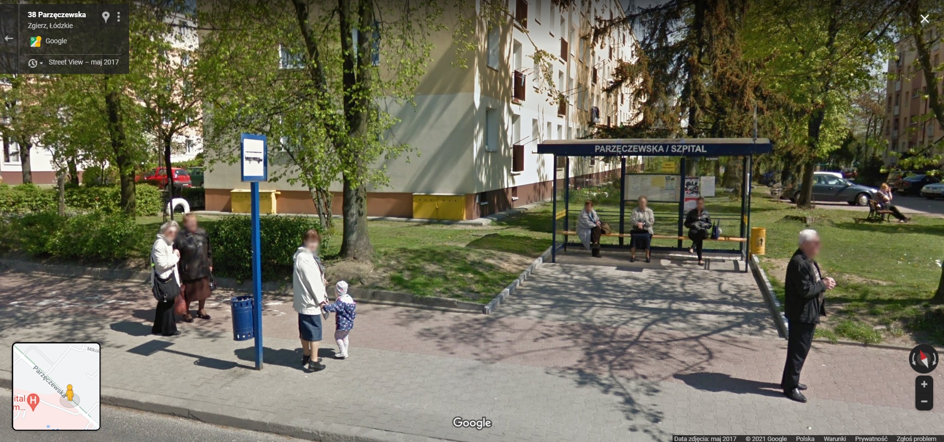 Mieszkańcy Zgierza przyłapani przez Google Street View