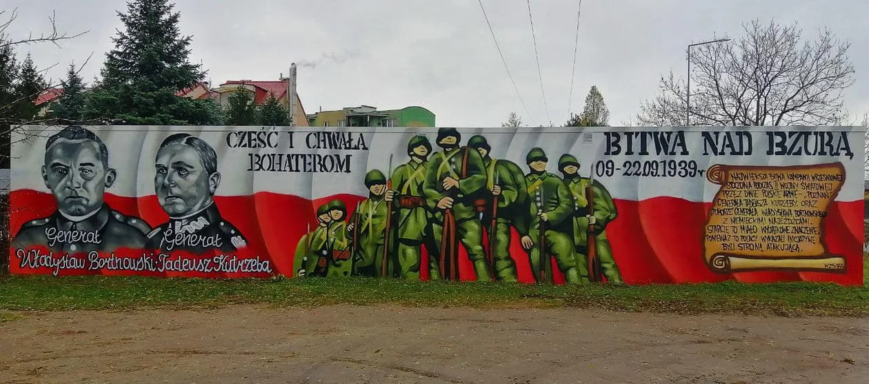 Na ścianie pojawił się nowy mural. Tym razem z wydźwiękiem patriotycznym - Zdjęcie główne