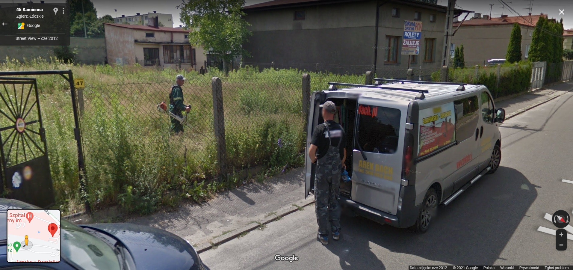 Mieszkańcy Zgierza przyłapani przez Google Street View