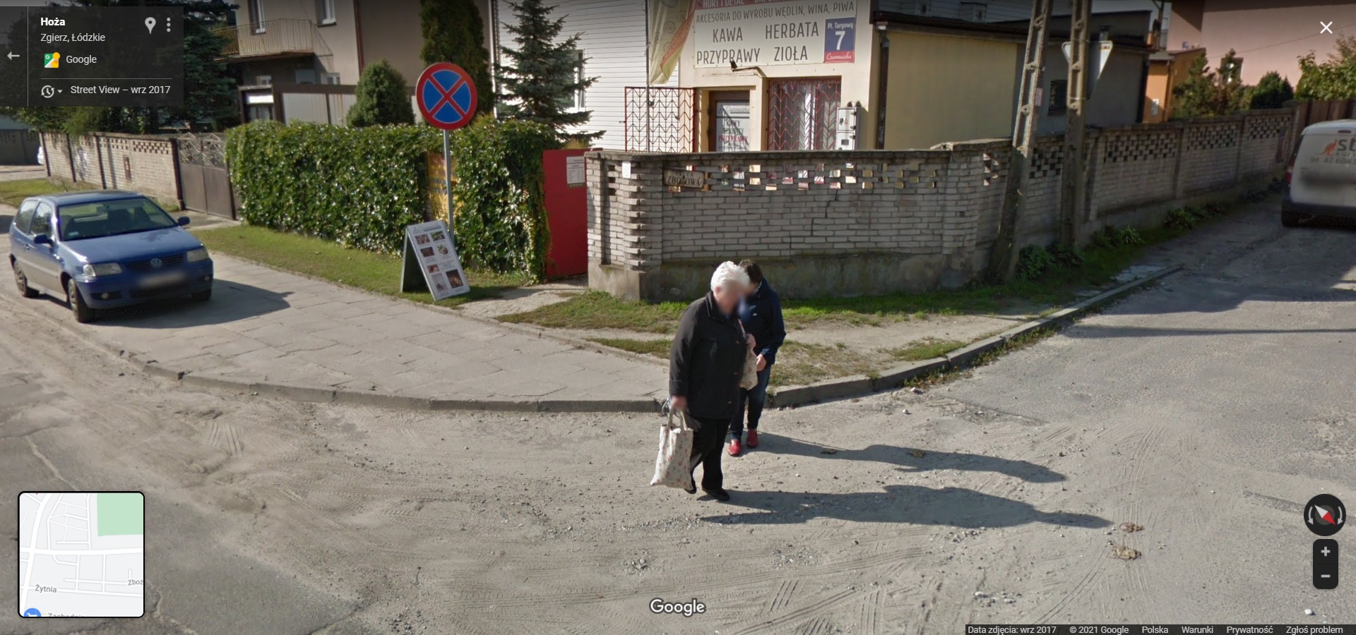 Mieszkańcy Zgierza przyłapani przez Google Street View