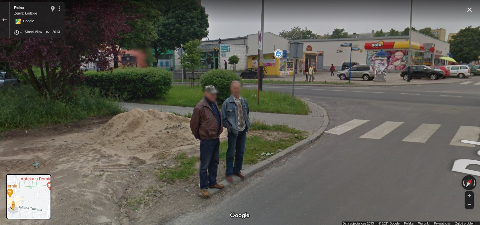 Mieszkańcy Zgierza przyłapani przez Google Street View