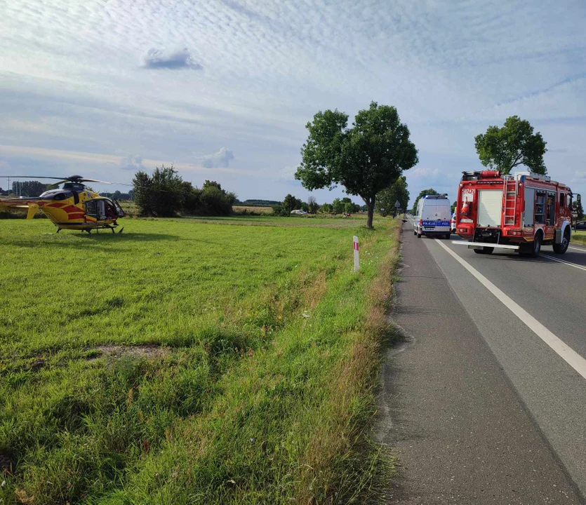 Uwaga! Zablokowana DK 91. Osobówka zderzyła się z motocyklem - Zdjęcie główne