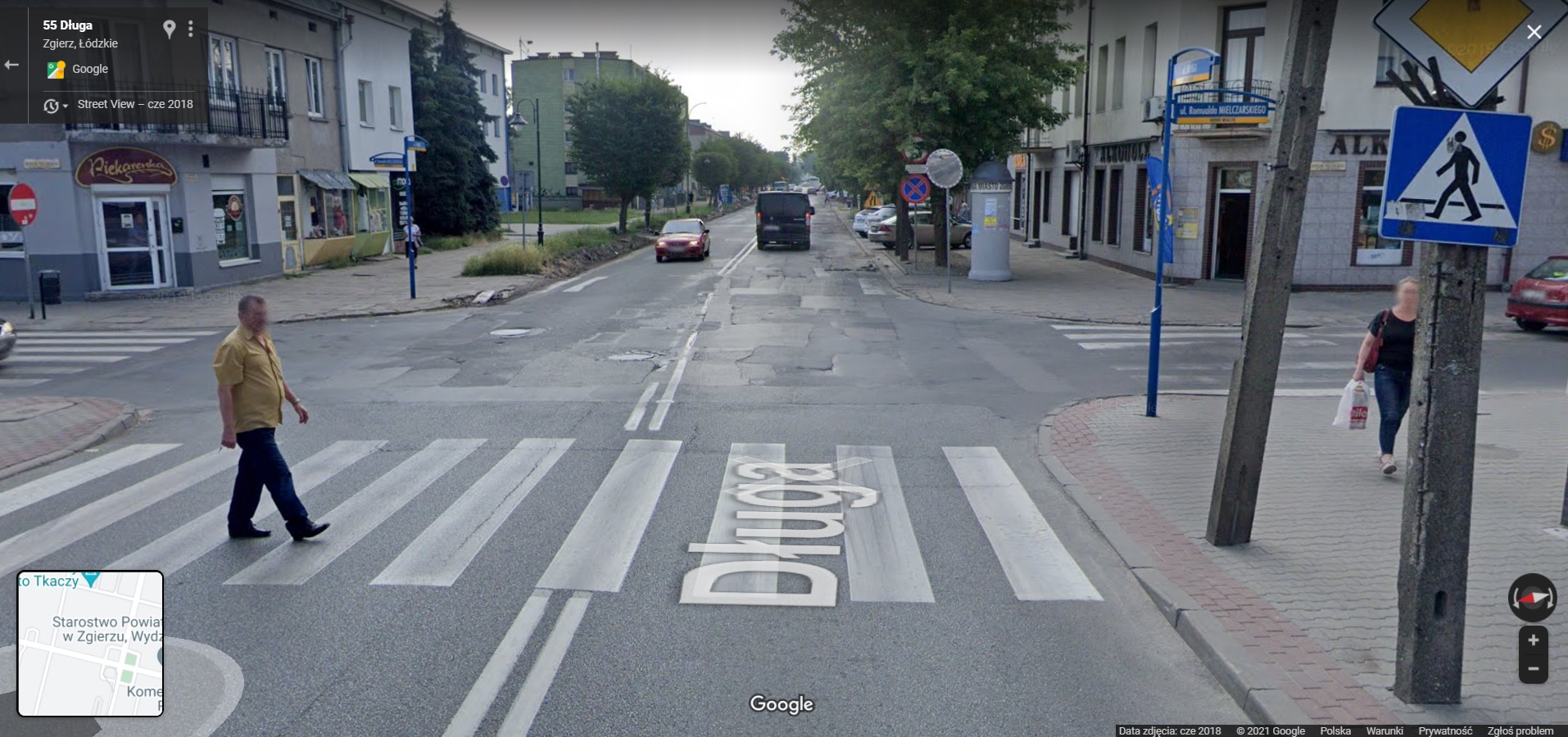 Mieszkańcy Zgierza przyłapani przez Google Street View