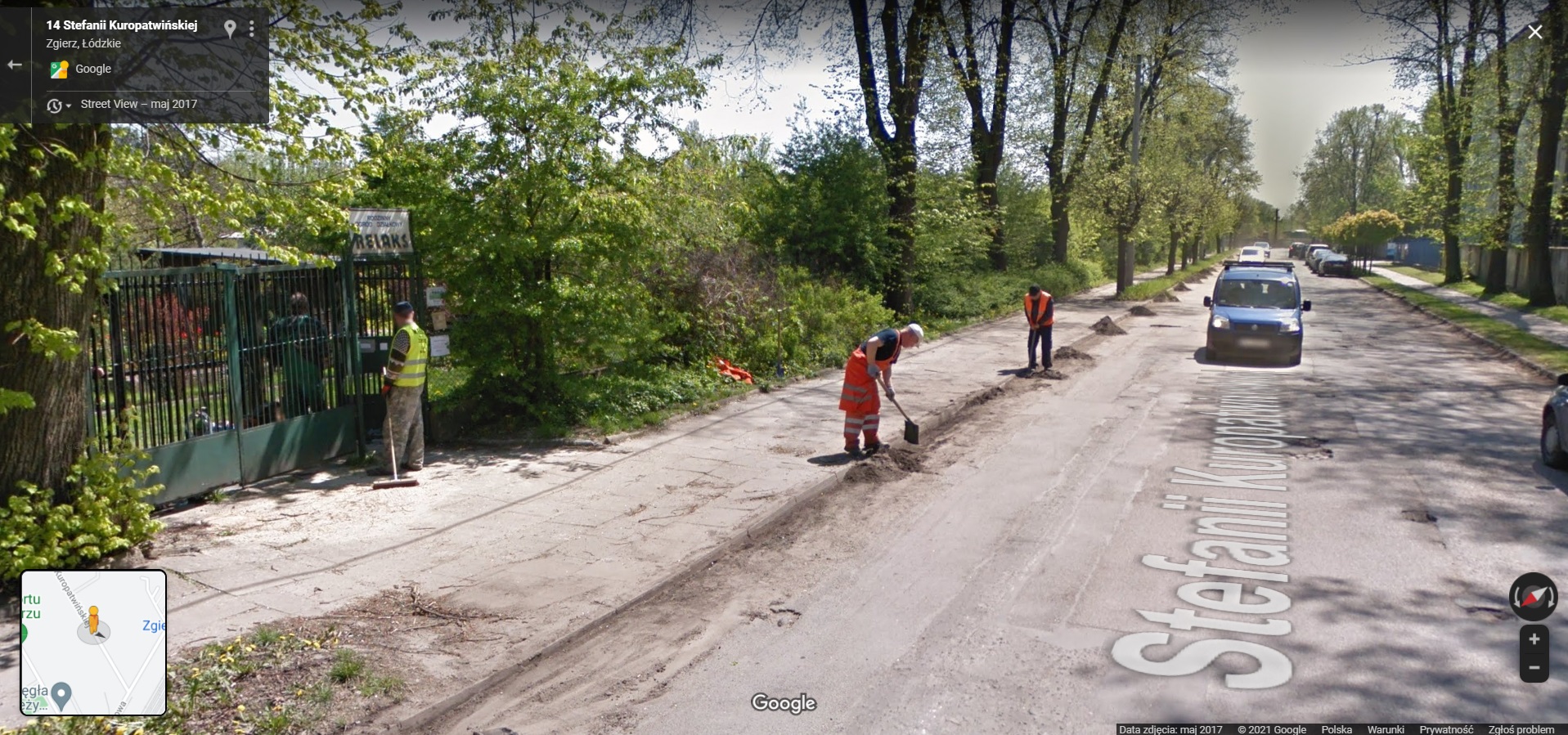 Mieszkańcy Zgierza przyłapani przez Google Street View