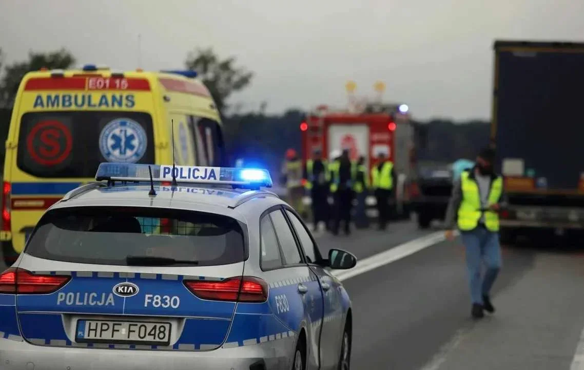 Wypadek pod Strykowem. Poważne utrudnienia w kierunku Zgierza - Zdjęcie główne