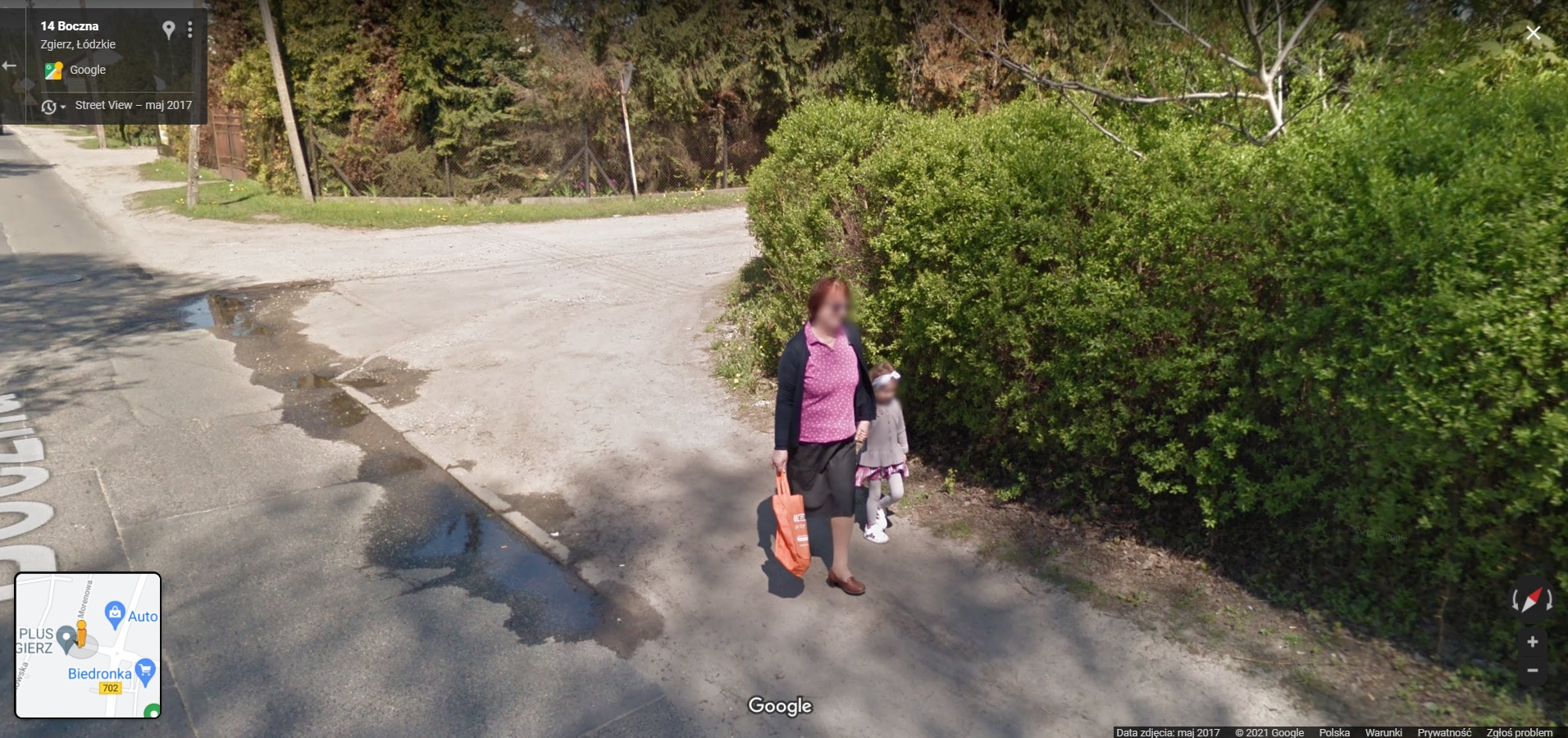 Mieszkańcy Zgierza przyłapani przez Google Street View